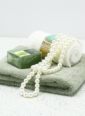 样板间卫生间摆件毛巾组合套装浴室柜台面摆设样板房卫浴店软饰品