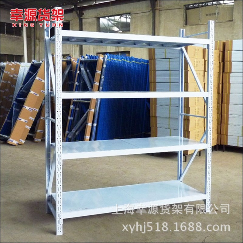 承载10b0公斤轻型仓库货架80公斤白色轻型小仓储货架蓝色轻型货架
