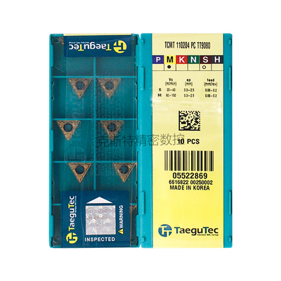 韩国特固克 Taegutec数控刀片 TCMT110204-PC TT9080 加工不锈钢