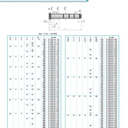 供应摩斯堡meusburger斜导柱 E1020/9*60 E1020 系列 E1020/10/12