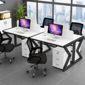 职员办公桌椅组合四人简约现代员工2 6六人屏风工位办公室家具