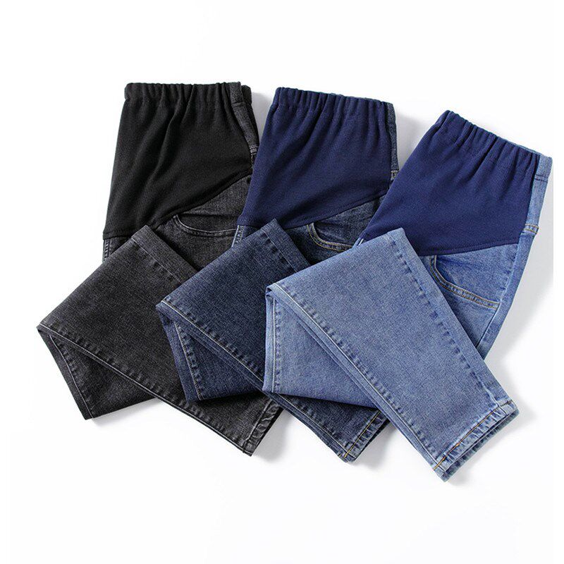 孕妇裤春季托腹裤子外穿牛仔裤时尚百搭孕妇打底裤春装怀孕长裤春