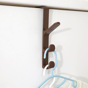 日式门后衣钩f竖向3段式门顶挂钩卡位塑料挂钩免打孔多用挂钩.207