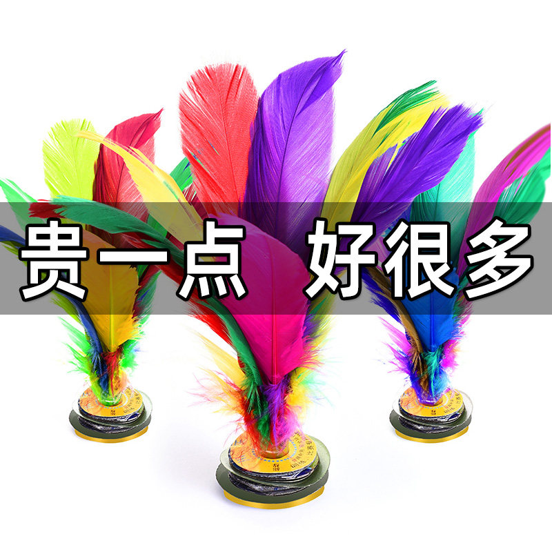 踢毽子的毽子比赛专用成人小学生幼儿园健身耐踢鹅毛大号毽鸡毛毽