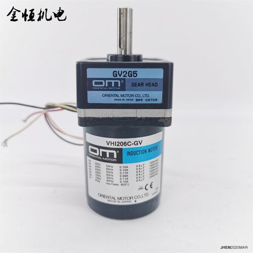 原装OM日本东方6W220V齿轮减速机VHI206C-GV牙箱GV2G5轴直径10mm