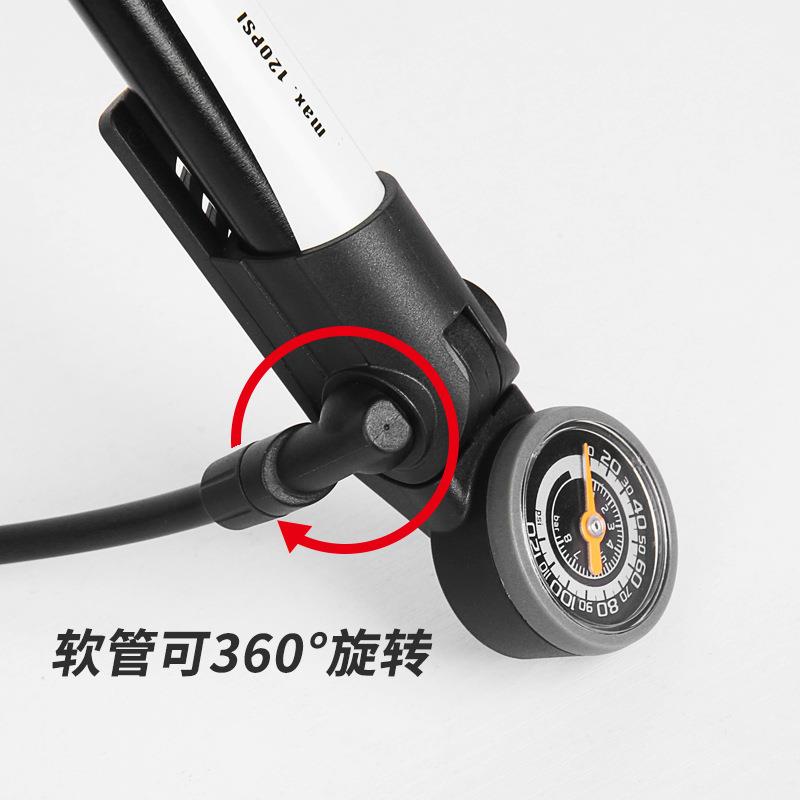 GIYO便携式打气筒GM642山地车公路车打气充高压迷你充气筒折叠表