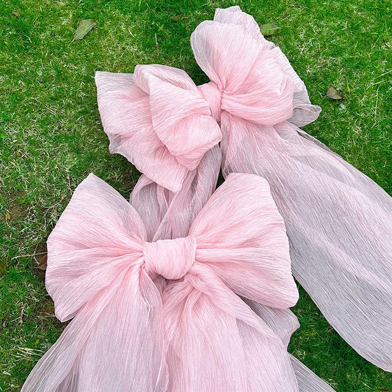 爆款新品超大粉色蝴蝶结生日派对婚礼满月装饰拱门墙壁窗户外布置