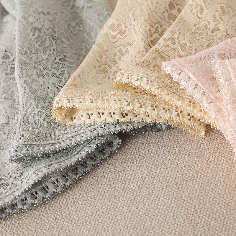 瑜悦防晒手套2025夏季女士蕾丝真丝拼接轻薄透气开车分指手套