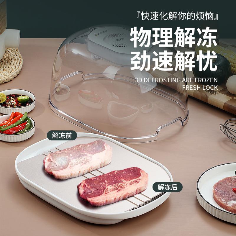 爆款铝合金家用食物保鲜解冻器牛排冷冻便捷解冻器厨房雾化解冻器