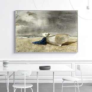 餐桌壁画民宿现代简约玄关餐厅装C饰墙画客厅挂画艺术画风景装饰