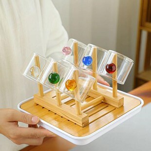 茶杯玻璃杯喝水杯l大容量家用一套6只装茶水杯泡茶高颜值茶具套装