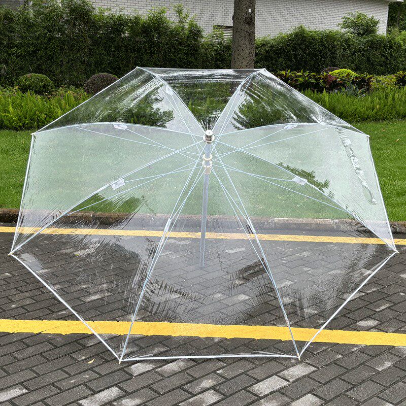 圆形特大号户外透明雨伞s商用摆摊伞庭院别墅花园大伞广告伞印字