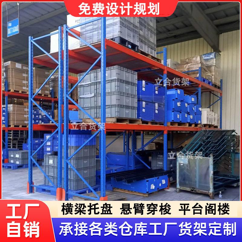 重型货架厂家五金仓库加粗横梁式货架大型高位仓储托盘货架定制