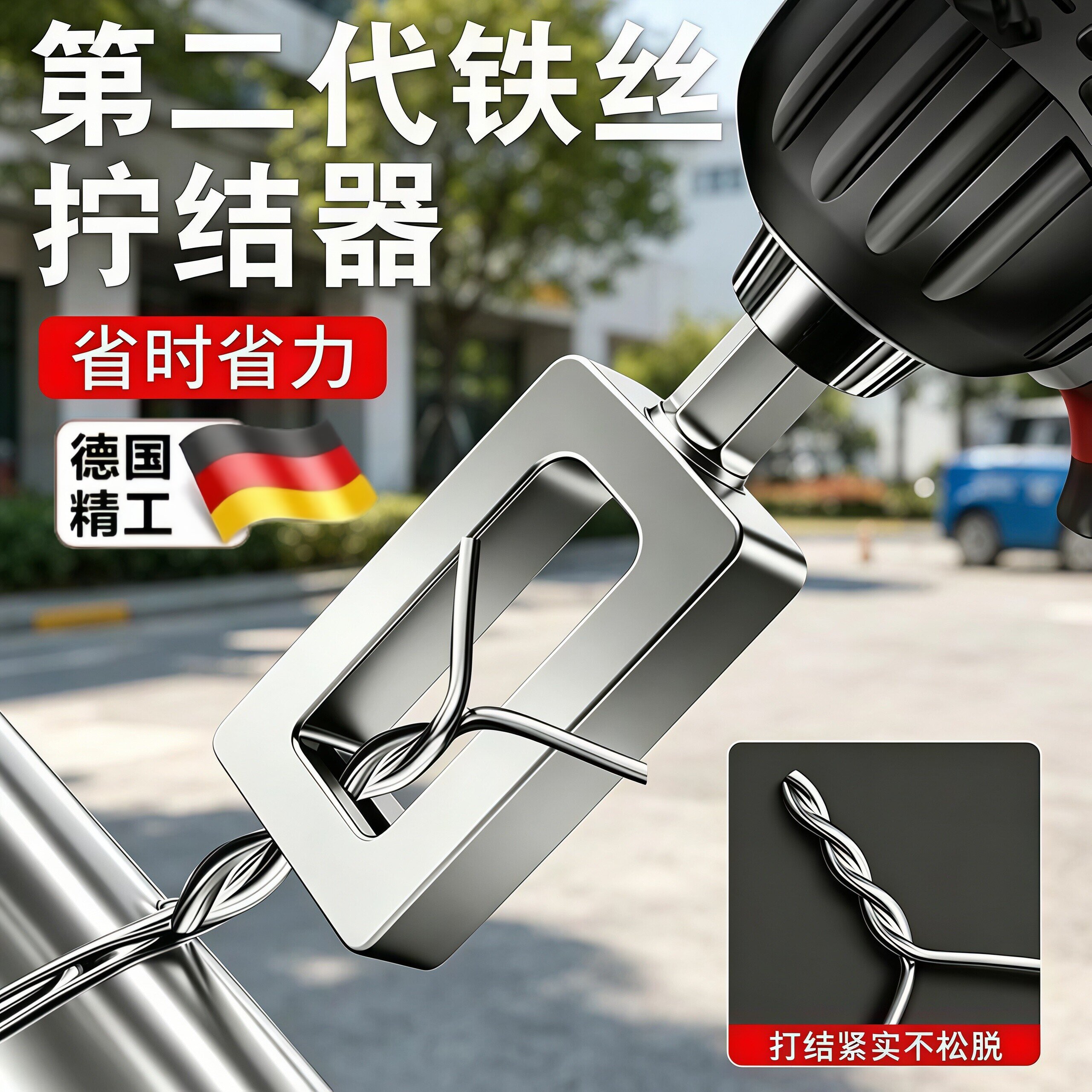 铁丝快速拧结器通用高效打结工具电动六角柄绕线器打结器拧线套筒