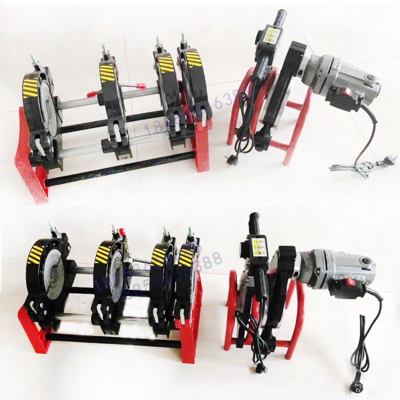 PE管热熔对焊机 手动双柱四环焊接机PPR塑料管螺杆二环手摇对接机