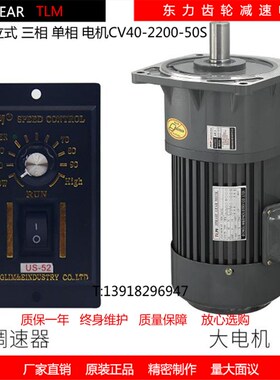 东力TLM齿轮减速机马达三相单相变频纯铜立式电动机VC40-2200-15S