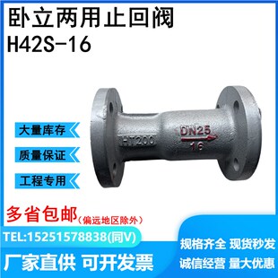 H42S-16卧立两用止回阀高温蒸汽锅炉法兰止回阀DN25 40 50 65 80