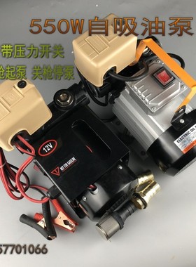 柴油抽油泵自吸抽油机电动抽油泵加油油桶泵550w220v12v24