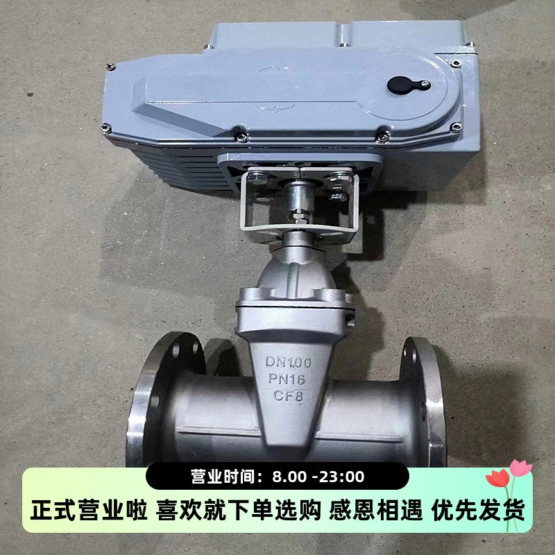 电动软密封闸阀不锈钢弹性座封水闸阀Z945X-16P污水电动阀DN80100