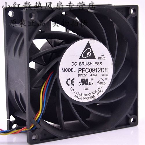 原装台达 PFC0912DE 9038 12V 4.32A 9CM 暴力 双滚珠 服务器风扇