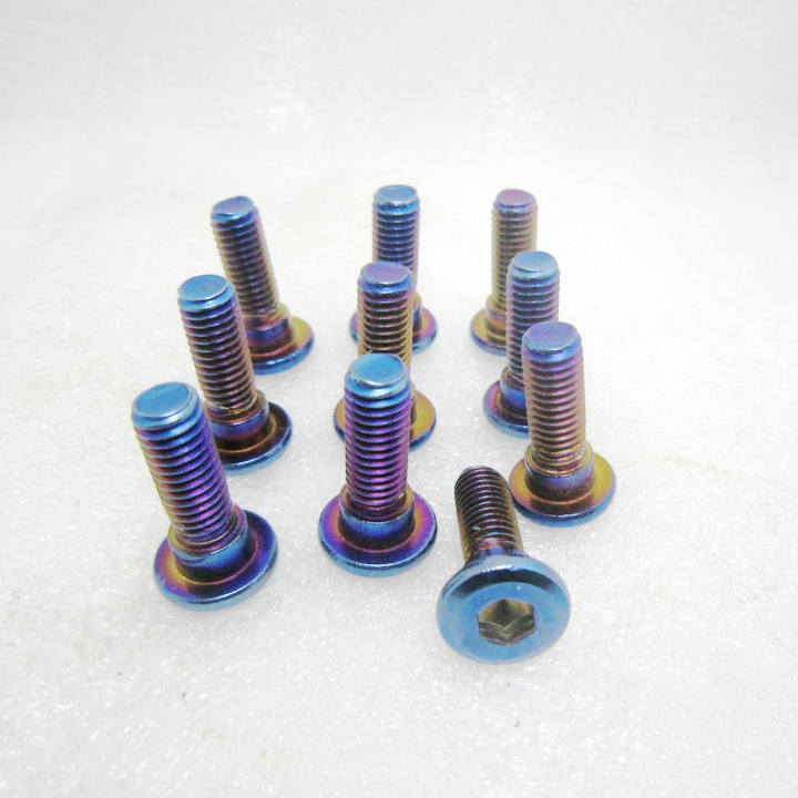 镀彩钛刹车碟盘螺丝M8 M10厘改装碟片螺丝福喜鬼火JOG50/90DIO50