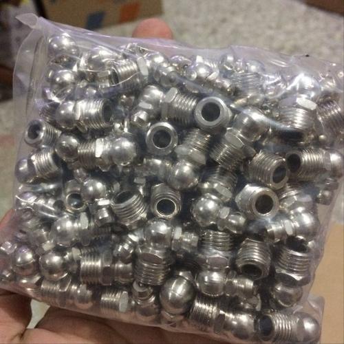 铁镀镍包邮国标直弯枪配件黄油枪嘴头尖平头M6M8M10 12