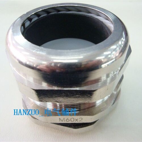 DJ-T优质金属防水接头 公制M60*2通径37-44mm 外螺纹电缆葛兰头