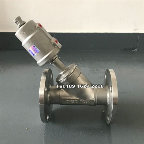 气动法兰角座阀DN50高温气体蒸汽不锈钢Y型316L单作用截止阀Y641F