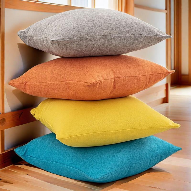纯色亚麻抱枕简约沙发靠垫飘窗靠枕床上床头大靠背垫抱枕套靠垫套