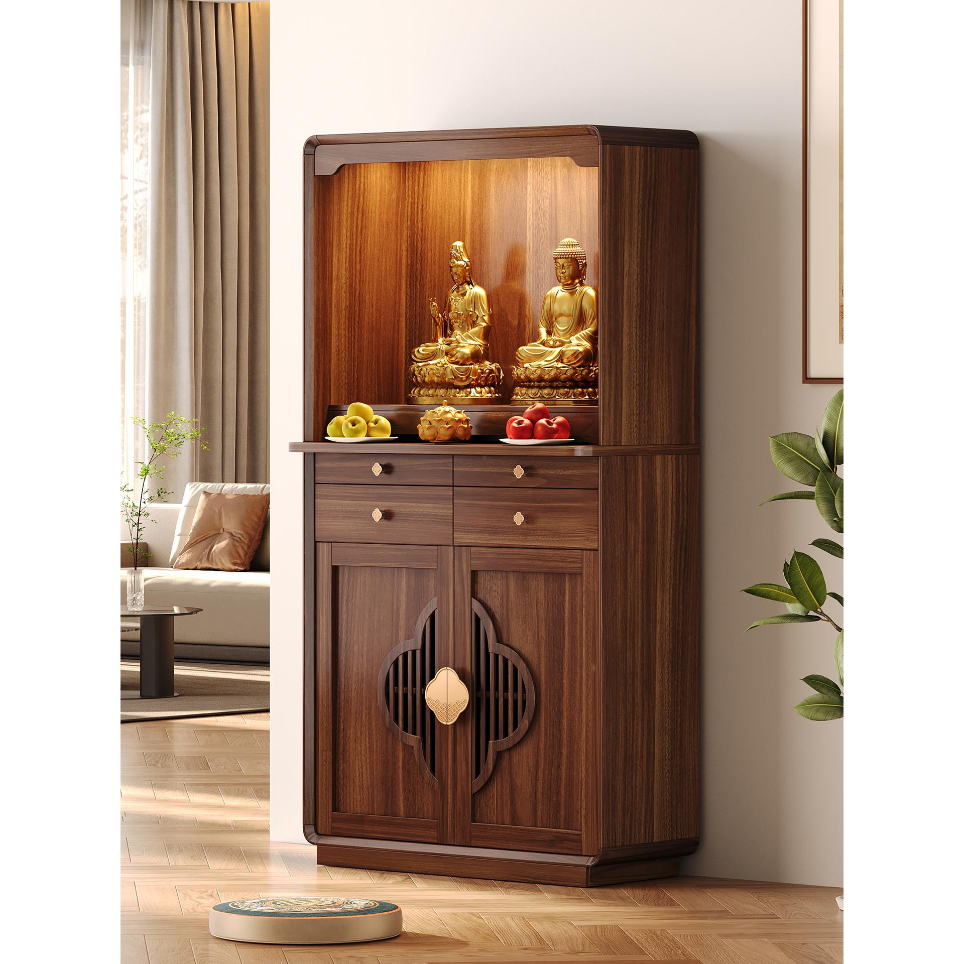 新中式佛龛供桌神台财神爷神龛供奉台神台柜观音菩萨佛台佛柜立柜