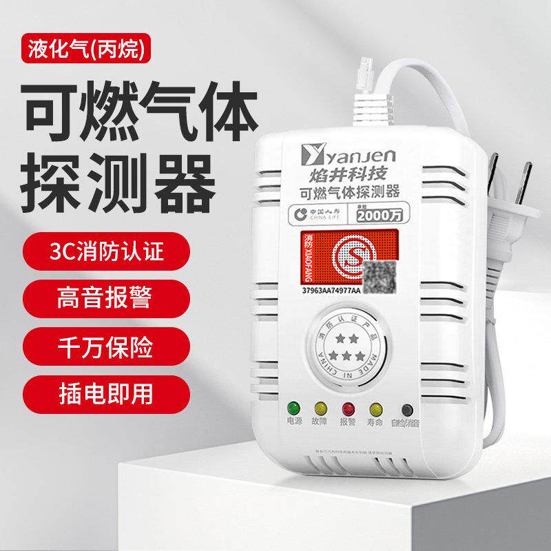 燃气报警器家用厨房煤炉烟气体中毒天然气煤气一氧化碳气体检测仪