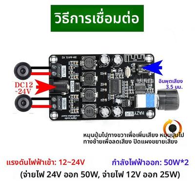 XH-A415 大功率可调音频功放板TPA3118D2支持蓝牙5.0高清双50W