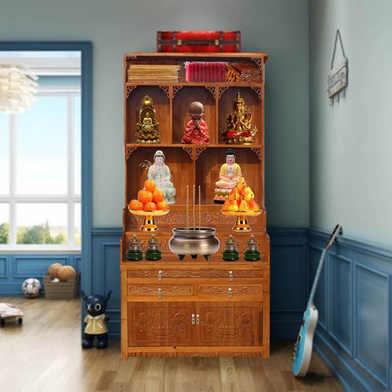 佛龛财神爷供桌香案台佛台家用神龛佛龛现代轻奢小型新中式立柜