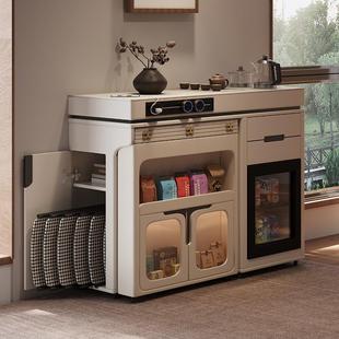 2025餐柜岛台餐桌一体家用可伸缩折叠小户型多功能吧导倒台饭桌