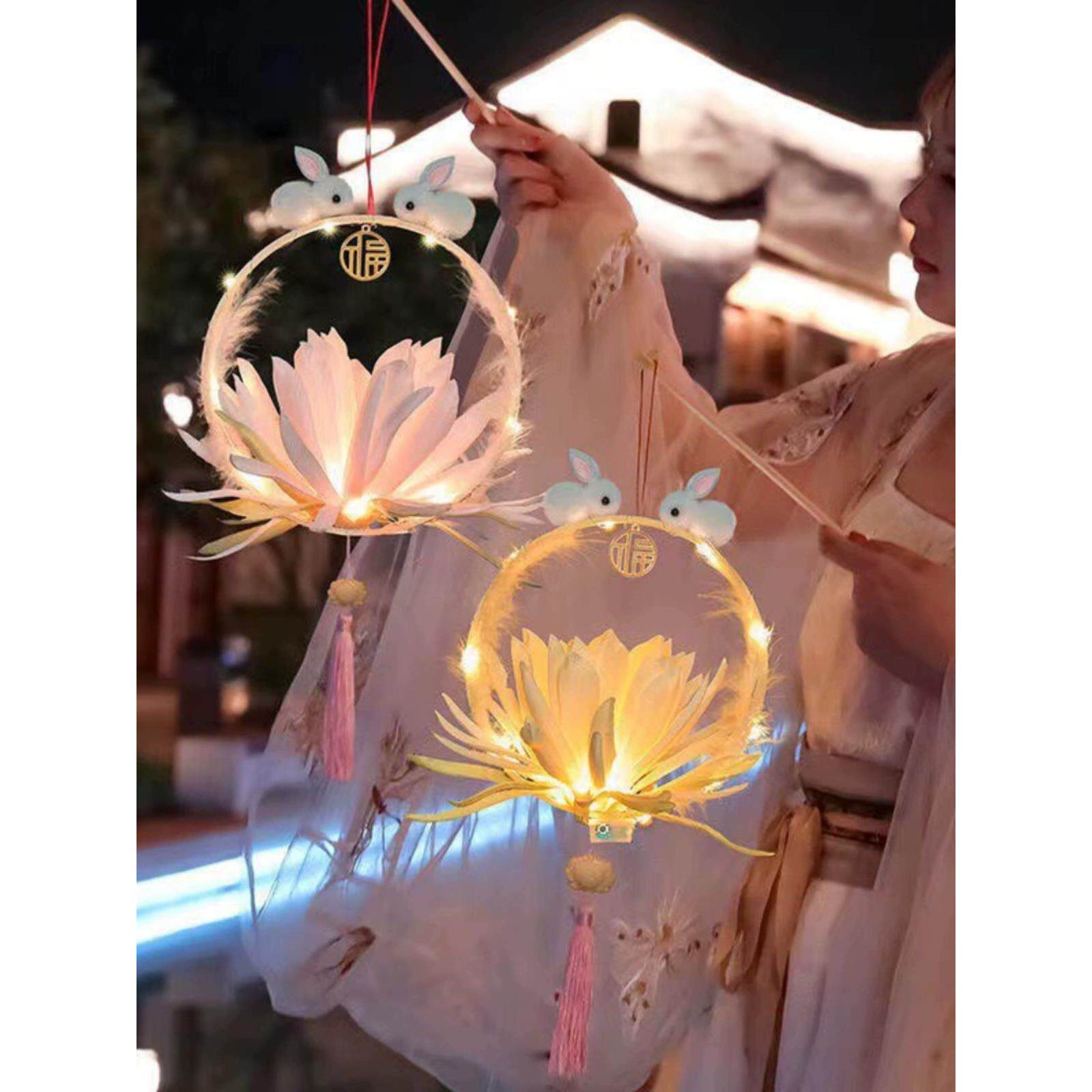 中国新年古代风格锗灯汉代包发光锗灯手工DIY材料包春节灯