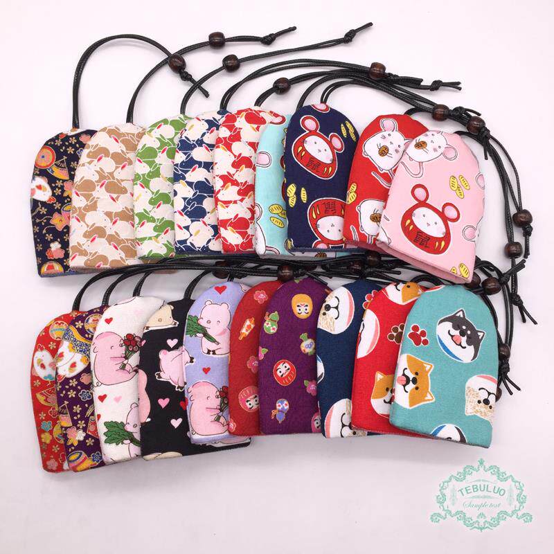 清货捡漏手工布艺可爱卡通抽拉式创意钥匙包汽车遥控器钥匙保护套