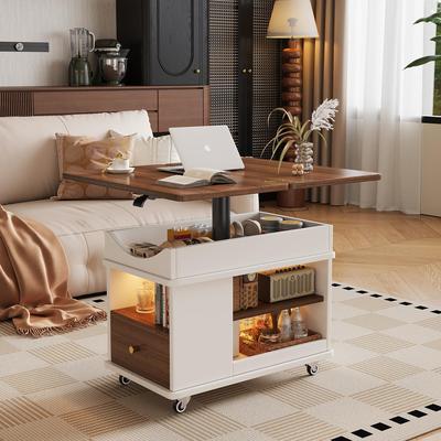 可移动边几折叠升降茶几桌小户型客厅家用阳台小茶桌茶台沙发边柜
