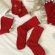 红色新年拜年结婚袜子女长筒堆堆袜ins潮搭配鲨鱼裤 可外穿圣诞袜