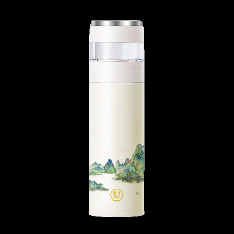 喜式保温杯茶h水分离杯女茶杯陶瓷内胆泡茶杯水杯男士商务杯子