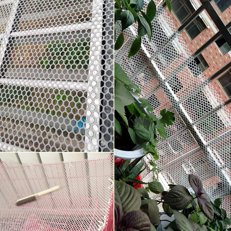 阳台防坠防护网防盗窗家用窗w户楼梯安全防掉东西防坠落自装塑料