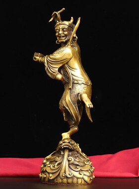 纯铜魁星点斗摆件客厅书房书桌装饰品魁星踢O斗工艺品家居玄关摆