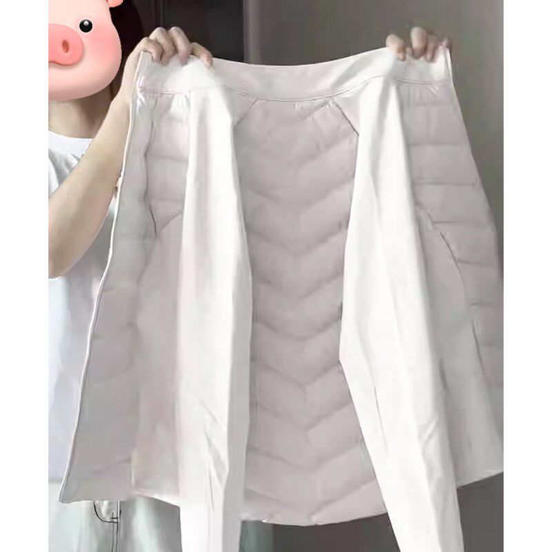 白色轻薄款外套羽绒服内胆女款冬季短款修身秋冬内搭瑜伽内搭打底