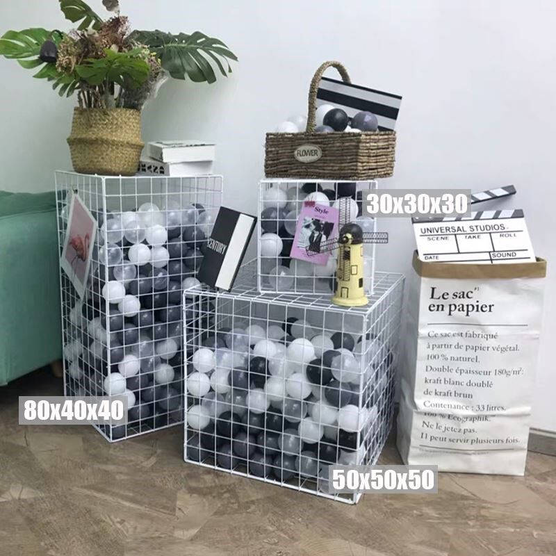 加粗铁艺黑白网片网格婚庆布置道具装饰铁丝网婚礼Y海洋球立方体