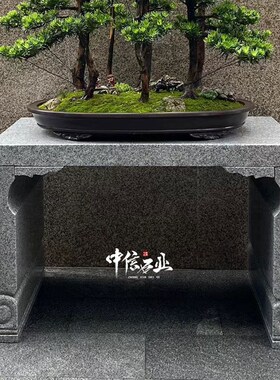 石雕花架盆景架花岗岩石材花台花几中F式户外底座供桌石桌庭院摆