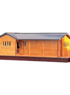 木船房船屋水上餐饮厅仿古观光A旅游实木质多功能宾馆住民宿画舫