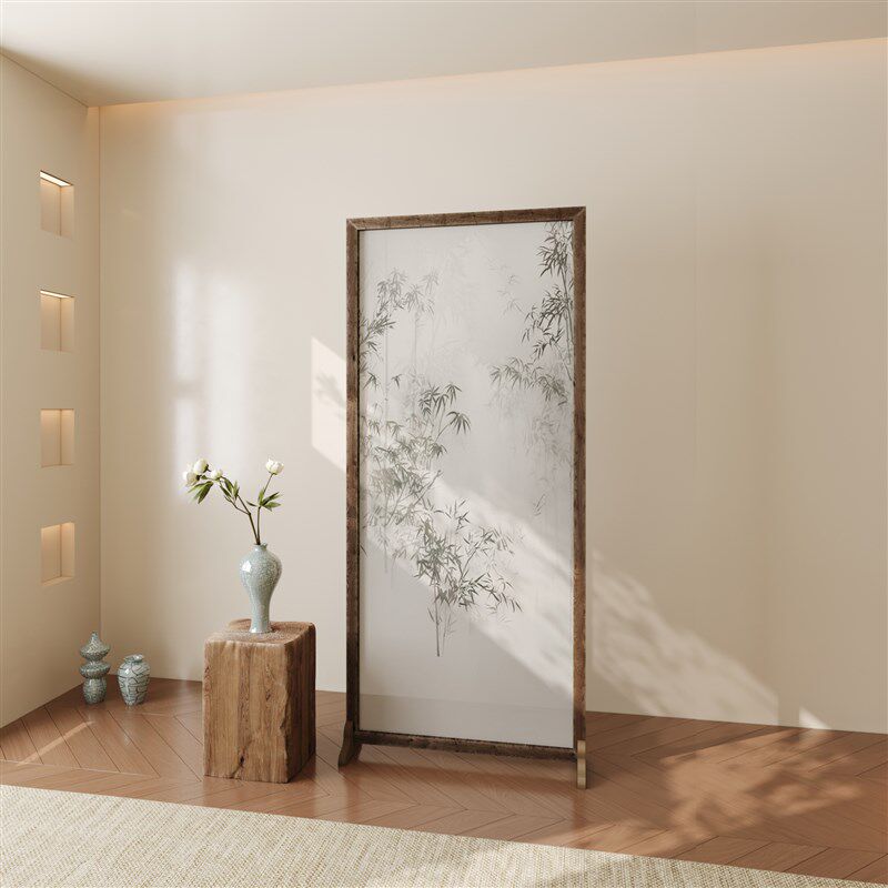 中古屏风入户门玄关客厅可移动隔断墙H办公室小型实木简易遮挡座