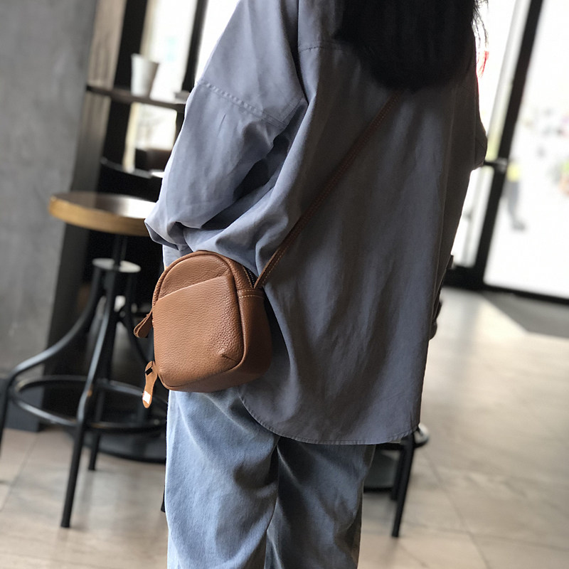 2022新款迷你真皮女包头层牛皮复古斜挎小包手机包韩版时尚单肩包