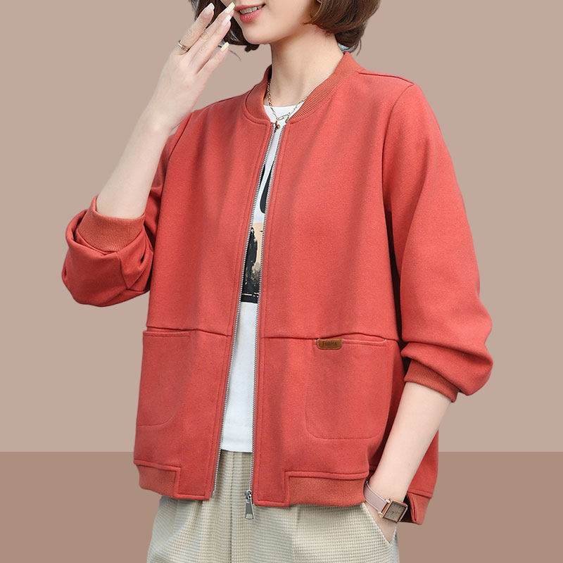 2024春秋季新款女士短外套棒球服爆款中年妈妈女装洋气夹克上衣