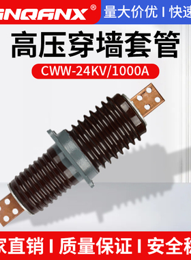 CWB CWW-20/630A-1000A-1250A户外高压穿墙套管24KV铜排陶瓷防污