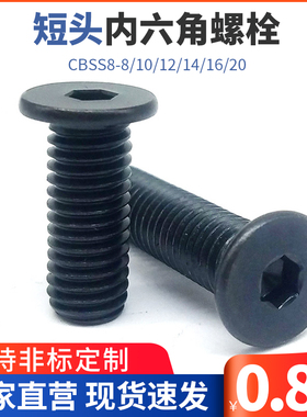 TAF51超簿头内六角 短头内六角螺栓 极低头螺丝CBSS8-6/8/10/12